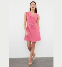 Снимка на Trendyol Pink Belted Mini Woven Jacket Dress