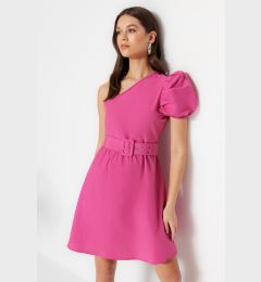 Снимка на Trendyol Pink Belted Mini Woven Single Sleeve Woven Dress