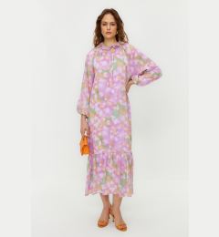 Снимка на Trendyol Pink Floral Lined Woven Chiffon Dress