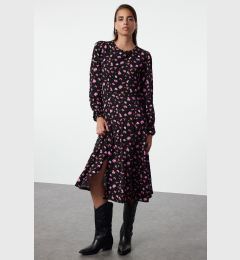 Снимка на Trendyol Pink Floral Midi Woven Dress