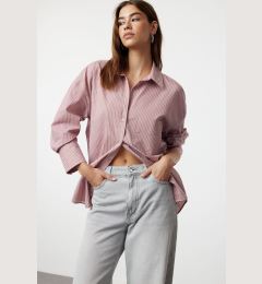 Снимка на Trendyol Pink Pocket Striped Woven Shirt