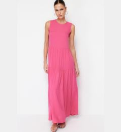 Снимка на Trendyol Pink Shift/Straight Cut Maxi Sleeveless Woven Dress