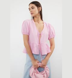 Снимка на Trendyol Pink Tie-Up Woven Shirt