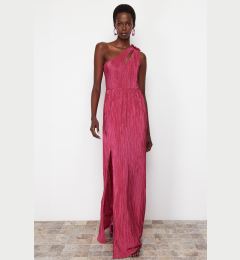 Снимка на Trendyol Plum A-Line Lined Knitted Long Evening Dress