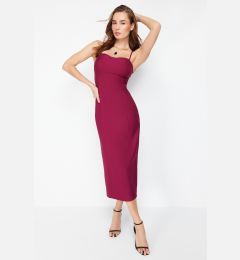 Снимка на Trendyol Plum Bodycon Strappy Maxi Pencil Skirt Woven Dress