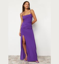 Снимка на Trendyol Plum Knitted Evening Dress & Graduation Dress