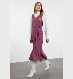 Снимка на Trendyol Plum Striped Woven Gilet Dress