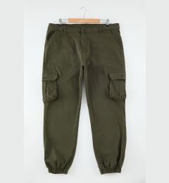 Снимка на Trendyol Plus Size Khaki Gabardine Cargo Trousers