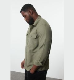 Снимка на Trendyol Plus Size Khaki Winter Lumberjack Flannel Shirt