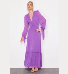 Снимка на Trendyol Purple A-Line Woven Chiffon Long Evening Evening Dress