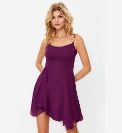 Снимка на Trendyol Purple A-Line Woven Chiffon Short Elegant Evening Dress