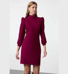 Снимка на Trendyol Purple Body-hugging High Collar Mini Woven Dress