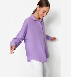 Снимка на Trendyol Purple Cotton Oversize Wide Fit Woven Shirt