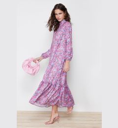 Снимка на Trendyol Purple Floral Pattern Ruffle Detail Woven Dress