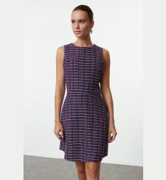 Снимка на Trendyol Purple Plaid / Checkered Mini Woven Dress