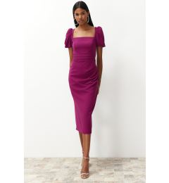 Снимка на Trendyol Purple Waist Detailed Body-Fitting Woven Dress