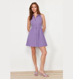 Снимка на Trendyol Purple Waist Woven Mini Shirt Dress