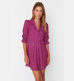 Снимка на Trendyol Purple Woven Polka Dot Woven Dress