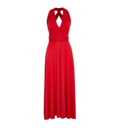 Снимка на Trendyol Red Belted Maxi Knitted Tie Beach Dress