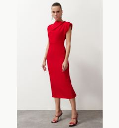 Снимка на Trendyol Red Degaje Collar Body-Fitting Woven Stylish Evening Dress