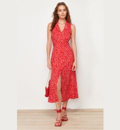 Снимка на Trendyol Red Floral Viscose Midi Woven Dress