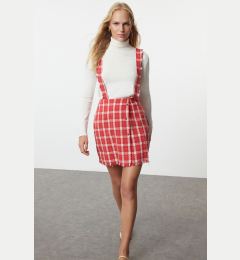 Снимка на Trendyol Red Plaid / Checkered Mini Woven Dress