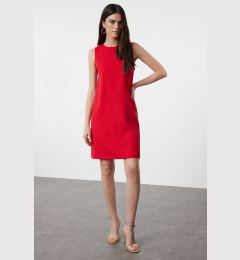 Снимка на Trendyol Red Plain Woven Dress