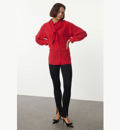 Снимка на Trendyol Red Shoulder Shawl Detailed Oversize Wide Fit Shirt