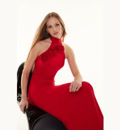 Снимка на Trendyol Red Woven Elegant Evening Dress