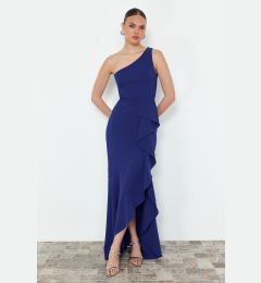 Снимка на Trendyol Saks Flounce Single Sleeve Woven Long Evening Dress