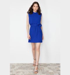 Снимка на Trendyol Saxe Blue Belted A-Line Mini Woven Dress