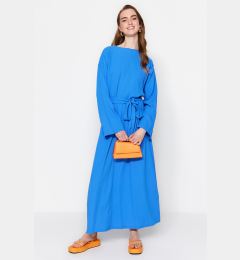 Снимка на Trendyol Saxe Blue Belted Woven Dress