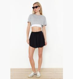 Снимка на Trendyol Short Stretchy Knitted Shorts with Black Shorts &amp; Bermuda