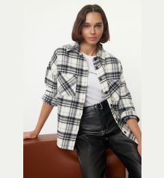 Снимка на Trendyol Smoke Plaid Oversized Wide Pattern Woven Shirt