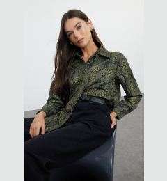 Снимка на Trendyol Snake Patterned Satin Woven Shirt