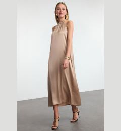 Снимка на Trendyol Stone A-Line Satin Woven Dress