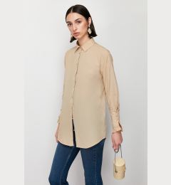 Снимка на Trendyol Stone Ruffle Detailed Cotton Woven Shirt