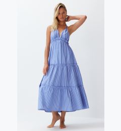 Снимка на Trendyol Striped Maxi Woven Ruffle Beach Dress