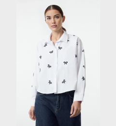 Снимка на Trendyol White Bow Embroidery Detailed Woven Shirt