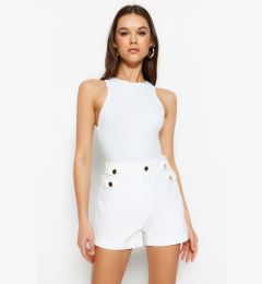 Снимка на Trendyol White Button Detailed Shorts