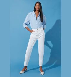 Снимка на Trendyol White High Waist Mom Jeans