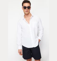 Снимка на Trendyol White Regular Fit 100% Cotton Shirt