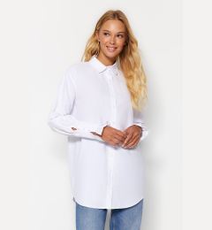 Снимка на Trendyol White Ruffle Detail Cotton Woven Shirt