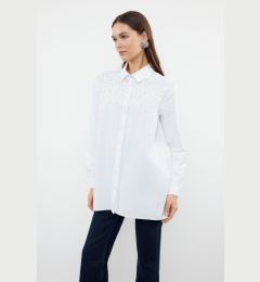 Снимка на Trendyol White Shiny Sequin Detailed Woven Shirt