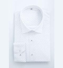 Снимка на Trendyol White Slim Fit Patterned Men's Classic Smart Shirt