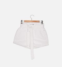 Снимка на Trendyol White Tie Detailed Denim Shorts