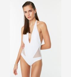 Снимка на Trendyol White Tulle Detailed Swimsuit