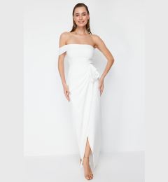 Снимка на Trendyol White Woven Evening Dress & Graduation Dress