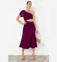 Снимка на Trendyol Woven Elegant Evening Dress with Plum Bow Window/Cut Out Detail