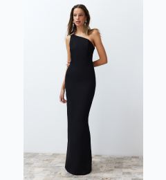 Снимка на Trendyol Woven Long Evening Dress with Black Accessories